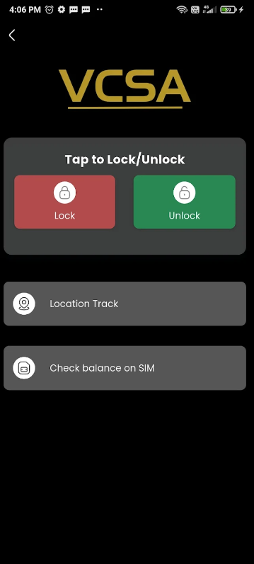 VCSA app lock and unlock control